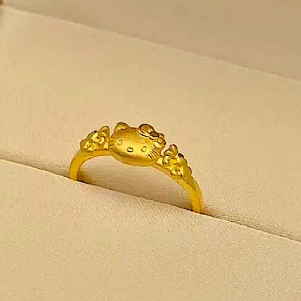 Hello Kitty Gold Plated Ring - Picture 4 of 6